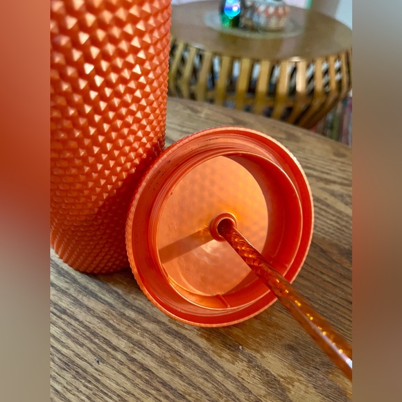 2022 Starbucks Fall Pearl Orange Studded Tumbler - 24 oz Venti - Picture 6 of 8